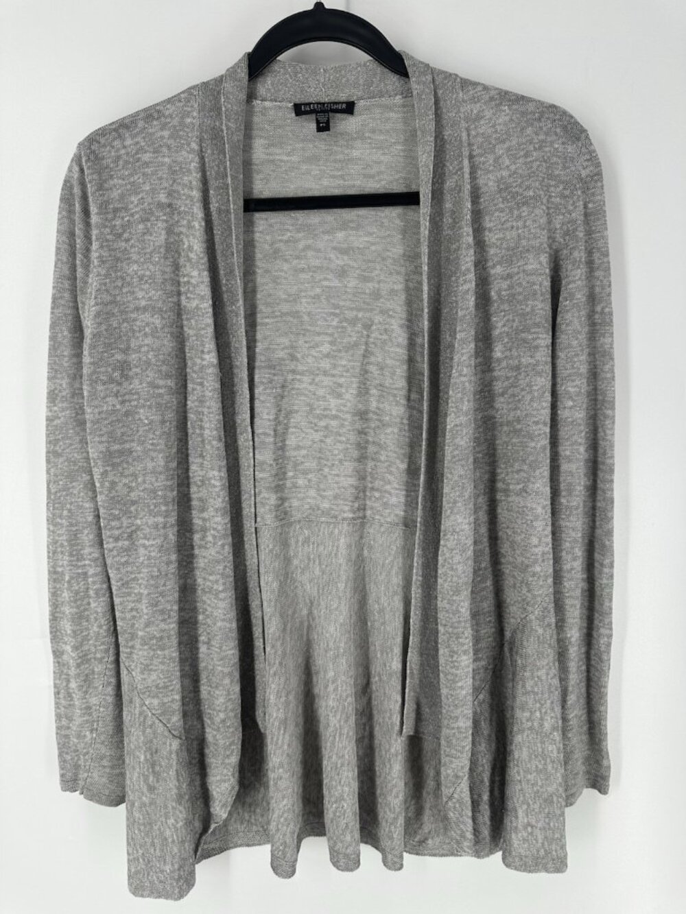 Eileen Fisher Waterfall Open Knit Linen Blend Cardigan Women’s PS EUC